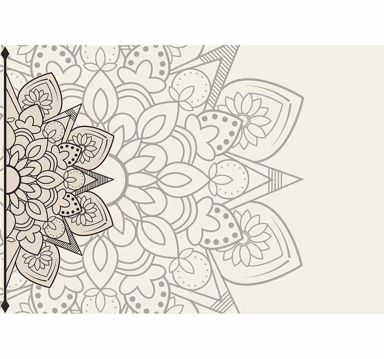 Originalus gėlių rašto mandala tapetas - „Tenstickers“