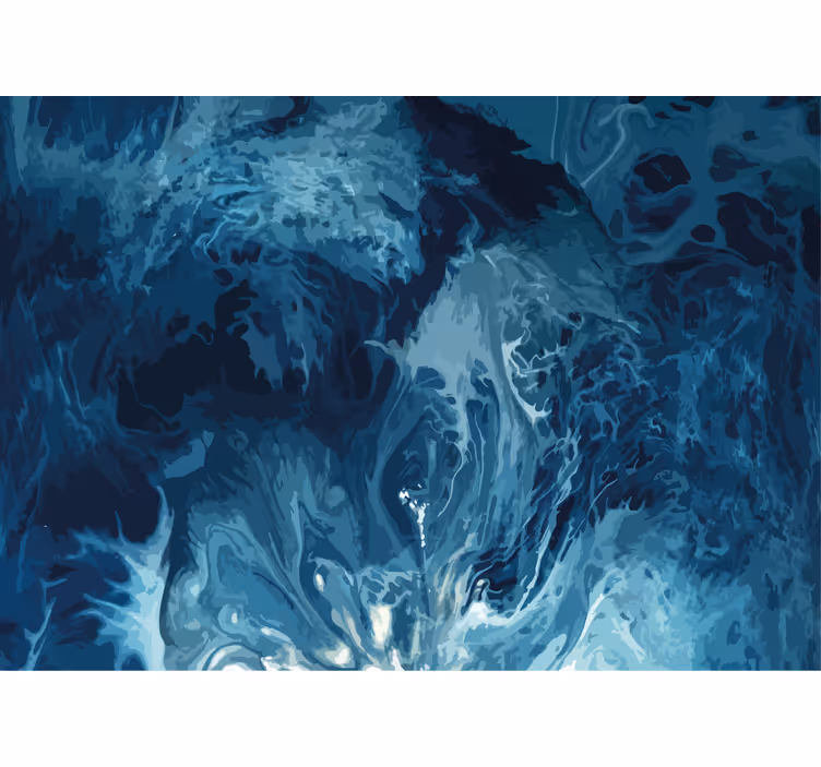 Abstraktus sienų freska oceano sūkurys - „Tenstickers“