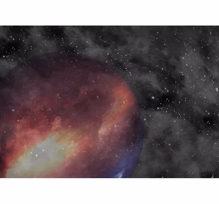 Kosmoso fonas su planetų fototapetai - „Tenstickers“
