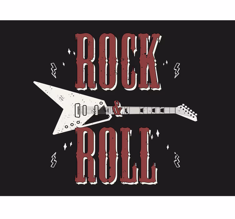Muzikos sienų freska roko gitaros dizainu - „Tenstickers“