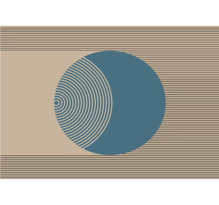 Geometrinis apskritimo modelis abstraktus sienų freska - „Tenstickers“
