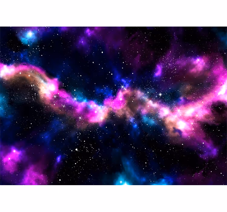 Erdvės sienų freska kosminė nebula peizažas - „Tenstickers“