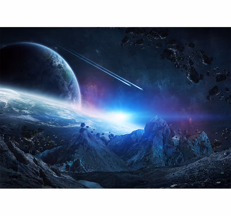 Erdvės sienų freska astralinė planetų panorama - „Tenstickers“