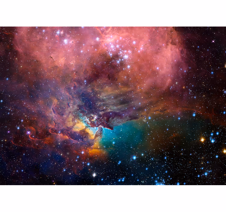 Erdvės sienų freska kosminė nebula scena - „Tenstickers“