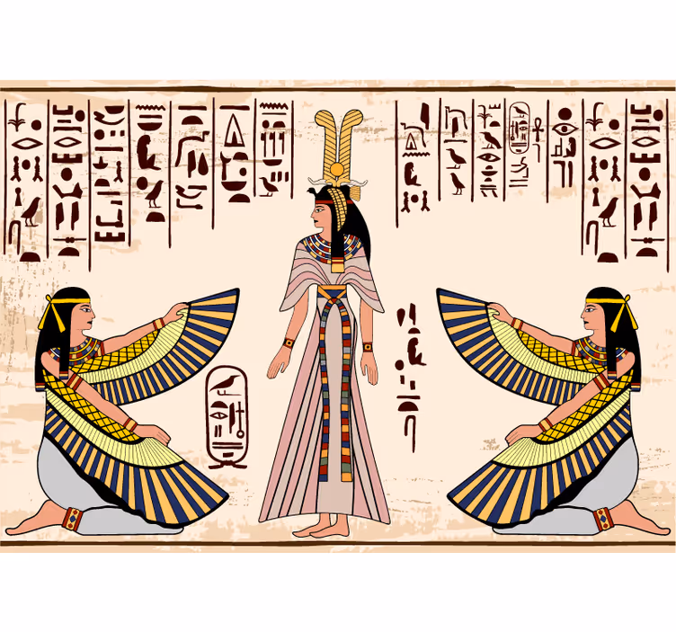 Egipto deivė satetinė šiuolaikinė freska - „Tenstickers“