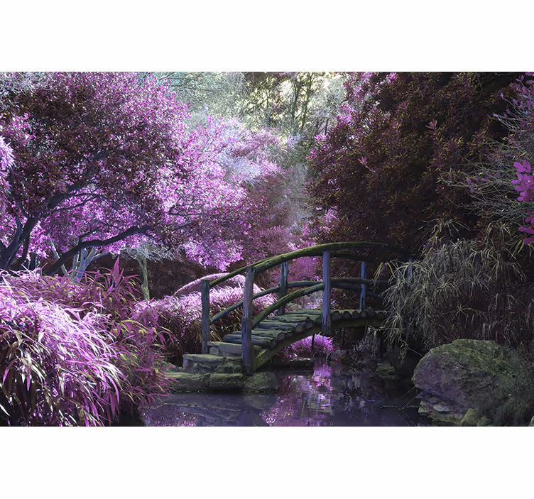 Gamtos sienų tapyba ramus tilto peizažas - „Tenstickers“