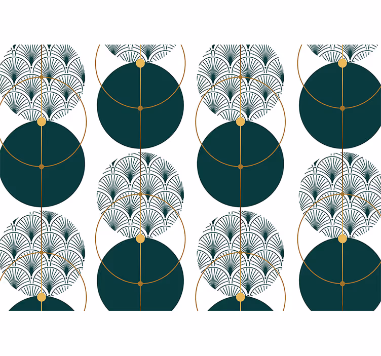 Tekstūros sienų freska geometrinių ventiliatorių raštai - „Tenstickers“