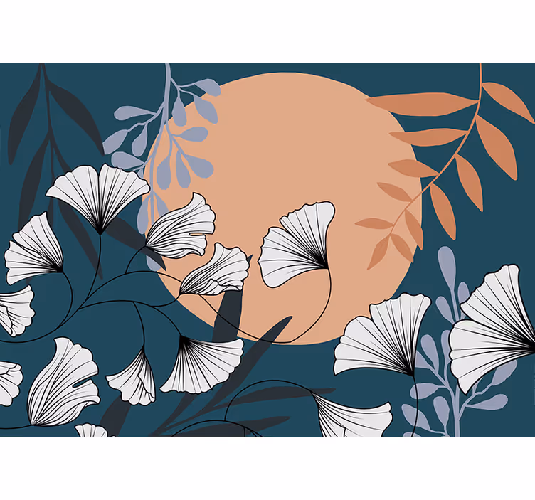 Gėlių sienos freska botaninė kompozicija - „Tenstickers“