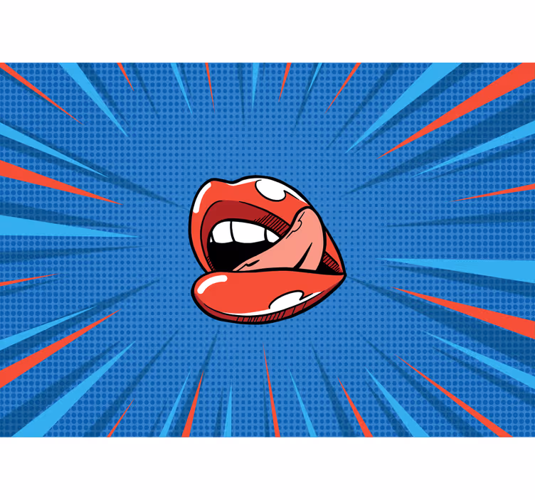 Mmiesto meno sienų freska gyvas burnos sprogimas - „Tenstickers“