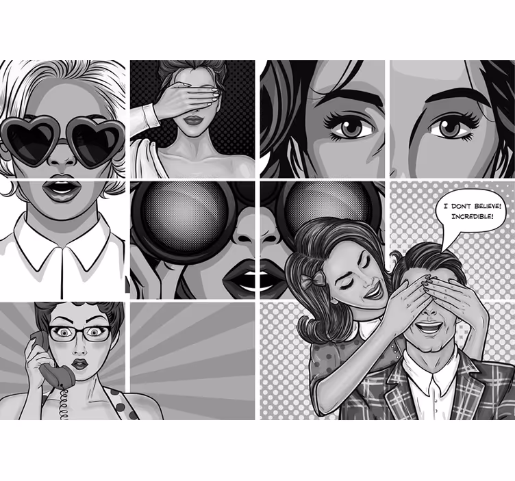 Ranka piešta pop meno vintažinė freska - „Tenstickers“
