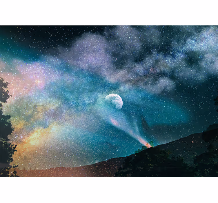 Stebuklinga mėnulio planeta, fantastinė sieninė tapyba - „Tenstickers“