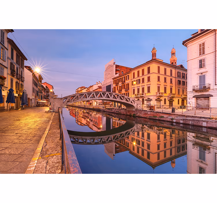 Naviglio grande kanalas milano kelio sienoje - „Tenstickers“