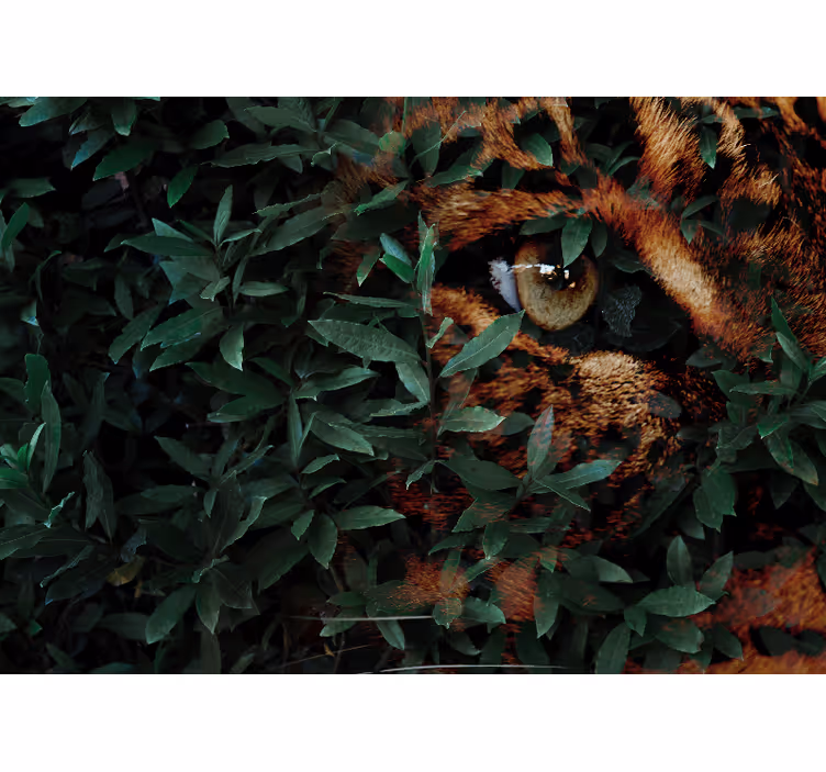 Leopardas tarp žalumynų gyvūnų sienų freska - „Tenstickers“