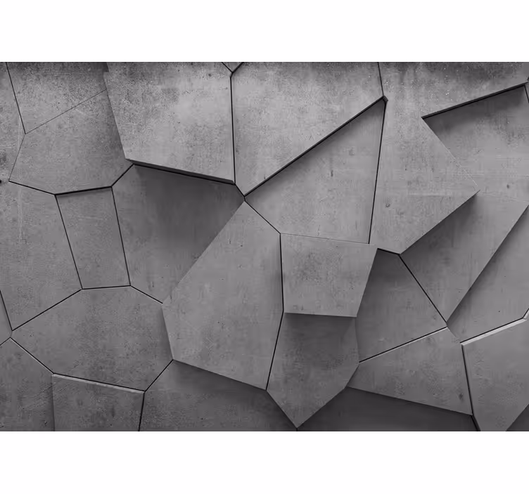 Tekstūros sienų freska geometrinės betono kompozicijos - „Tenstickers“