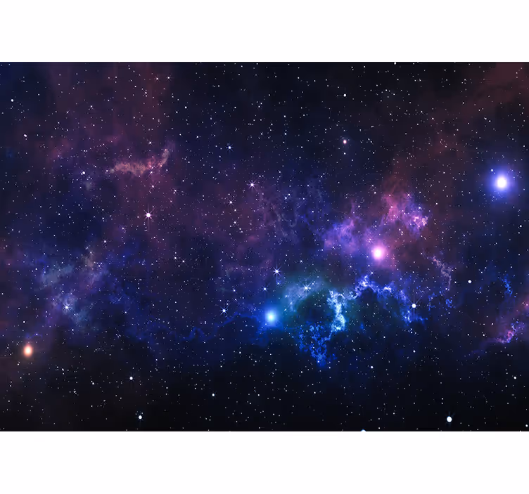 Erdvės sienų freska dangaus nebulos peizažas - „Tenstickers“