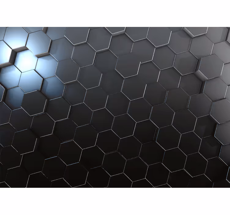 Pilkos spalvos ombre geometrinės plokštės 3d sienų tapyba - „Tenstickers“