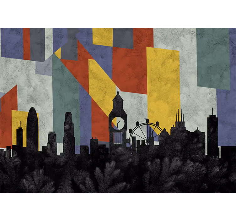 Ikoniška panorama londono sienų freska - „Tenstickers“