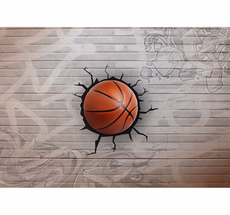 Krepšinio grafiti 3d tapetai - „Tenstickers“