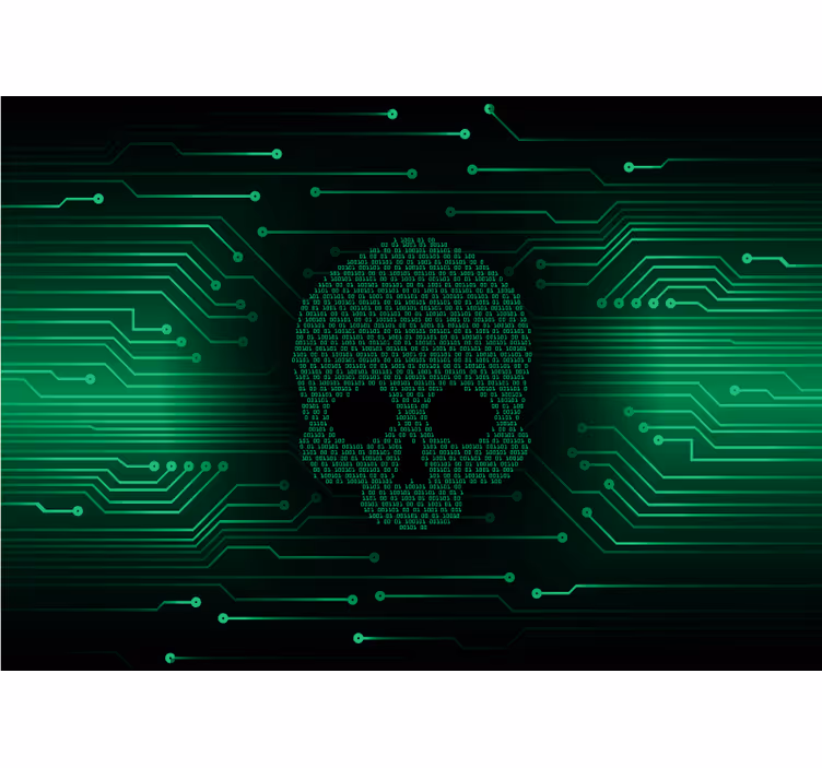 Elektronikos kaukolės abstrakti freska - „Tenstickers“