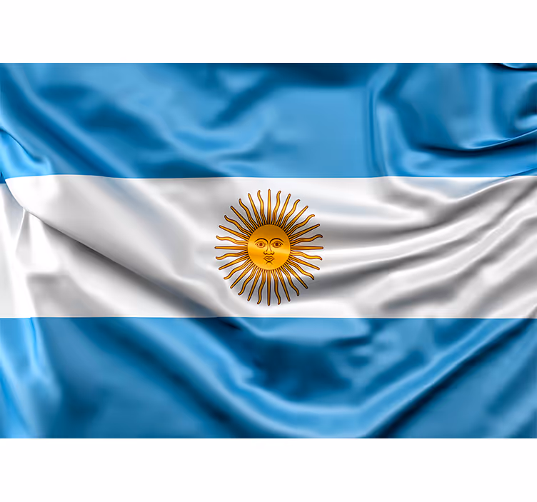 Argentinos vėliava miesto sienų freska - „Tenstickers“