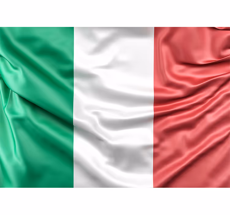Italijos vėliava miesto sienų freska - „Tenstickers“