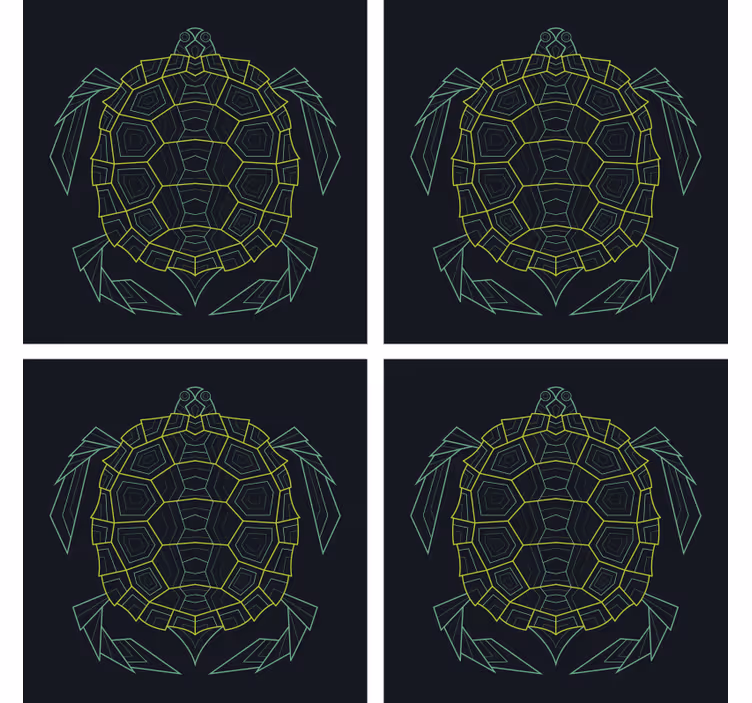 Geek padėkliukas geometrinės vėžlės figūra - „Tenstickers“