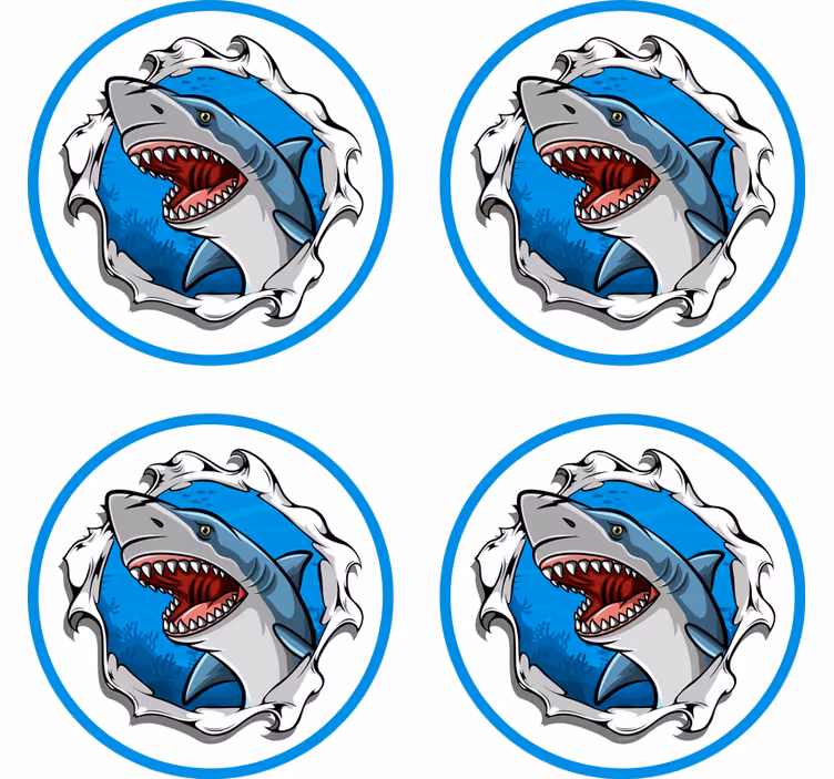 Nuostabus ryklio 3d padėkliukas - „Tenstickers“