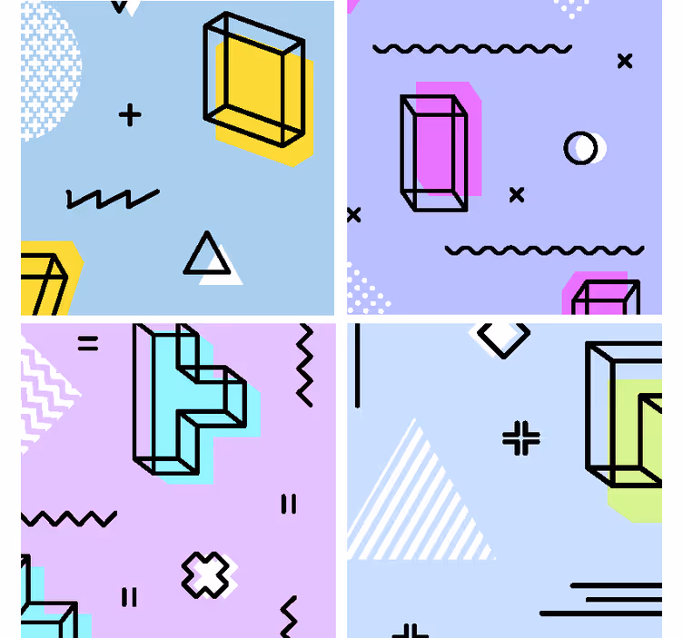 Geek padėkliukas geometrinių raštų žaismas - „Tenstickers“