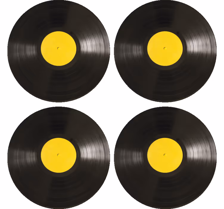 Vinilinių diskų modernus padėkliukas - „Tenstickers“