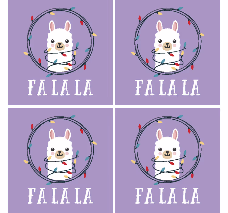 Kalėdiniai alpakų gėrimų padėkliukai - „Tenstickers“
