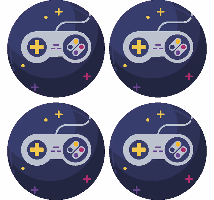žaidimas per vaizdo žaidimų gėrimų padėkliukus - „Tenstickers“