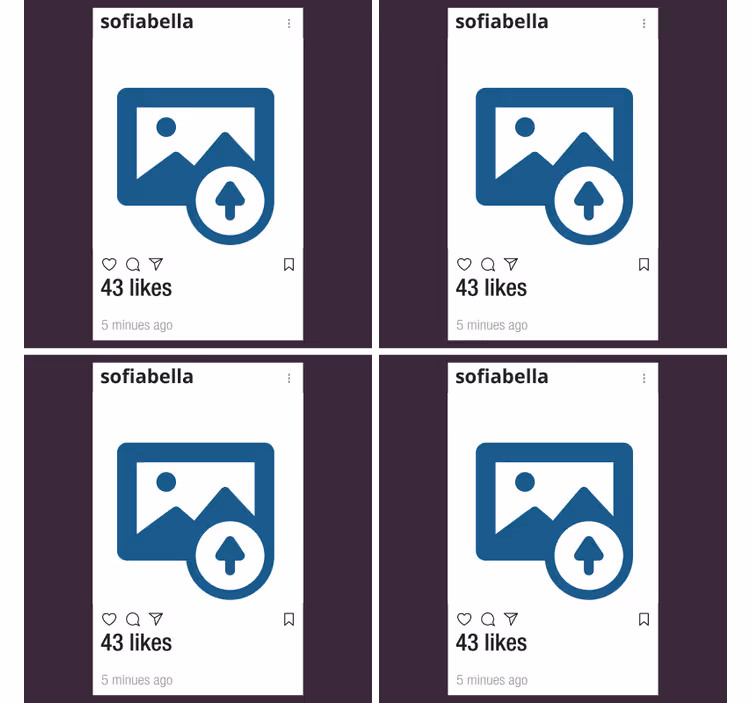 „instagram“ su pasirinktiniais nuotraukų ir teksto padėkliais - „Tenstickers“