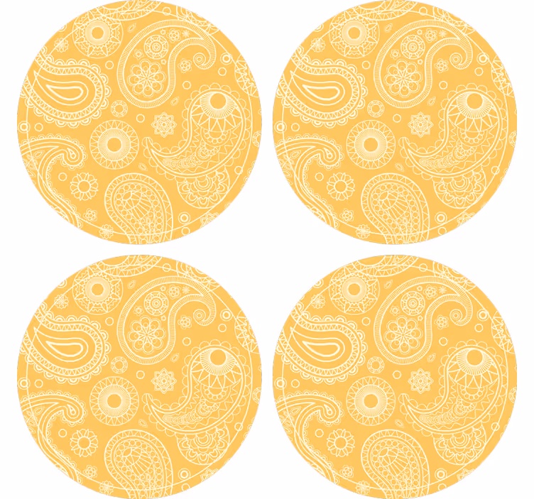 Arabiškas „paisley“ gėrimų padėkliukas - „Tenstickers“