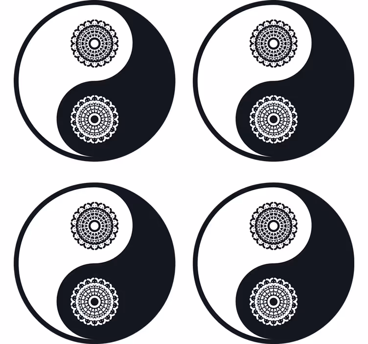 Ying yang paisley padėkliukai - „Tenstickers“