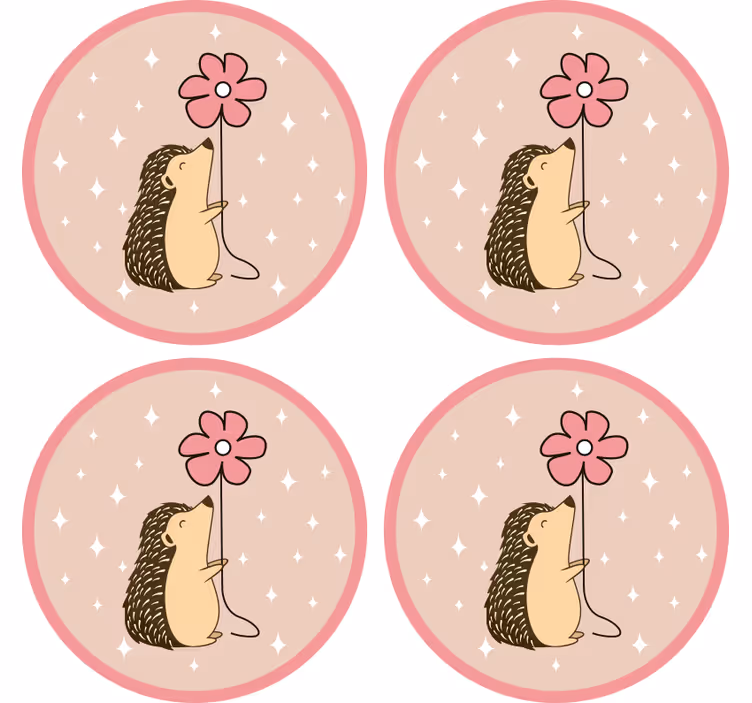 Geek padėkliukas ežiuko gėlių balionas - „Tenstickers“