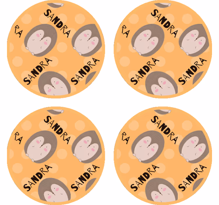 Pritaikomas padėkliukas su mielu ežiuko raštu - „Tenstickers“