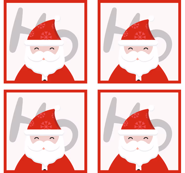 Kalėdų senelio ir hohoho gėrimų padėkliukai - „Tenstickers“