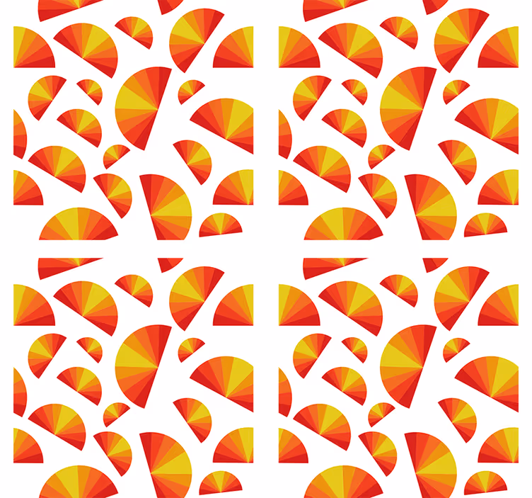 Geometrinių ventiliatorių raštų padėkliukas - „Tenstickers“