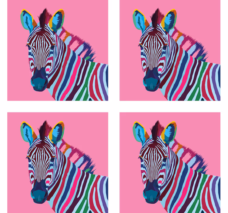 Zebra pop art zebrų kalneliai - „Tenstickers“
