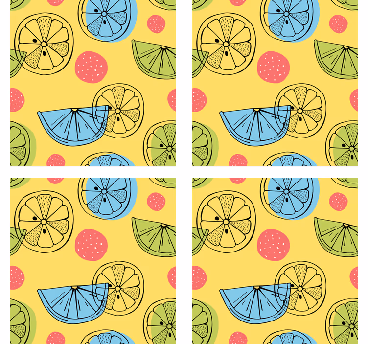 Geek padėkliukas spalvingu citrusų raštu - „Tenstickers“