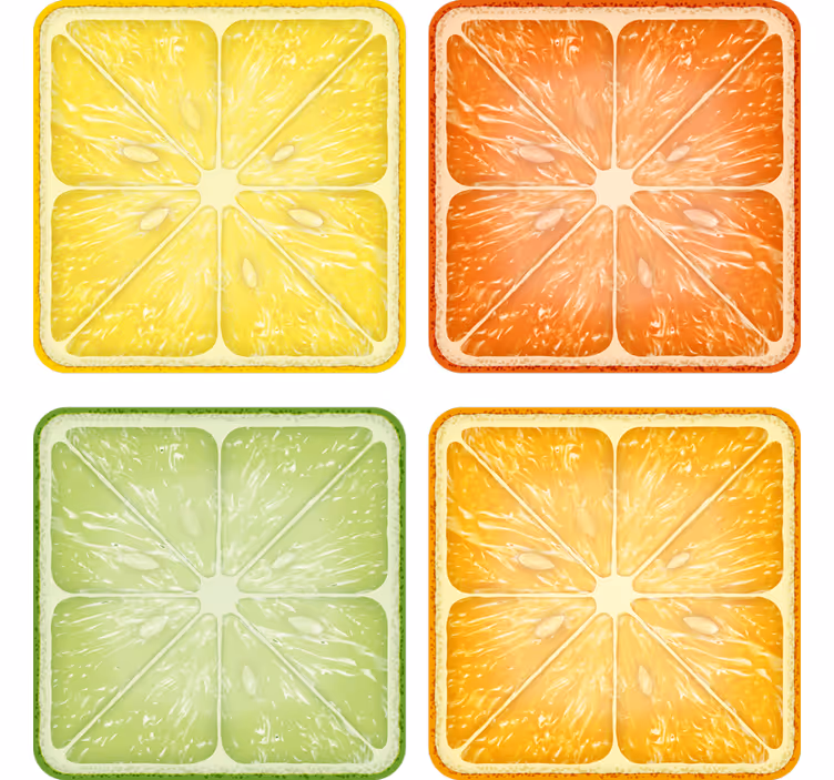 Citrusinės riekelės padėkliukas - „Tenstickers“