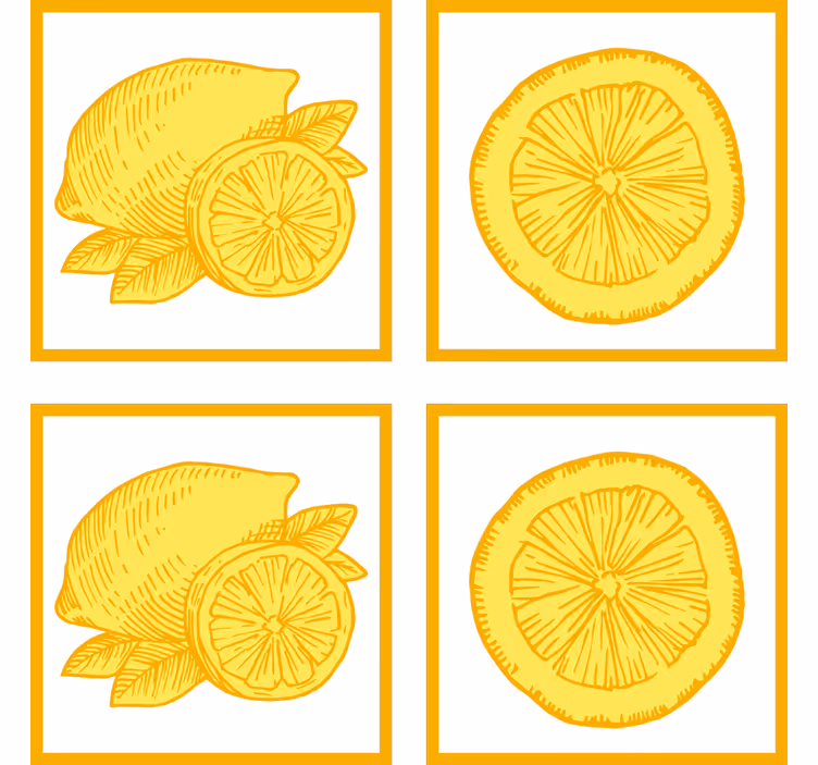Citrusinių vaisių iliustracijų padėkliukas - „Tenstickers“