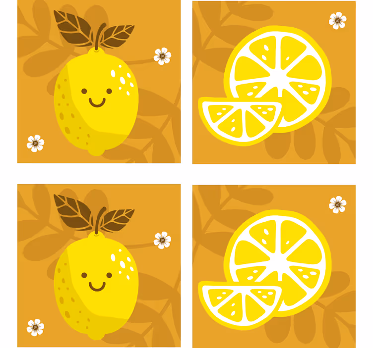 Geek padėkliukas linksmas citrinas ir citrusai - „Tenstickers“