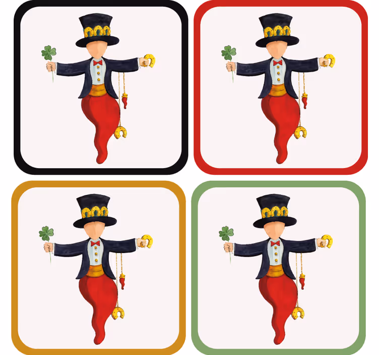 Geek padėkliukas žaismingam personažui su dobilu - „Tenstickers“