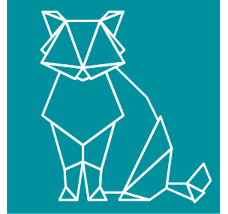 Geek padėkliukas geometrinių gyvūnų kontūrai - „Tenstickers“