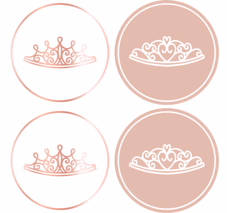 Modernus padėkliukas elegantiškoms tiara ikonoms - „Tenstickers“