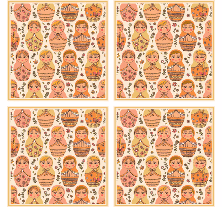 Geek padėkliukas su spalvingomis matrioškomis - „Tenstickers“