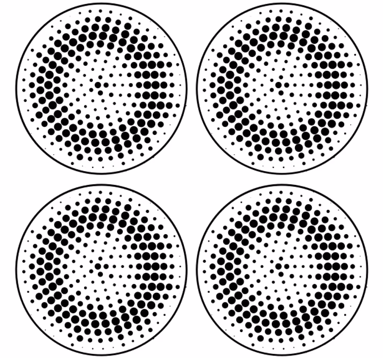 Dotted pattern padėkliukai - „Tenstickers“