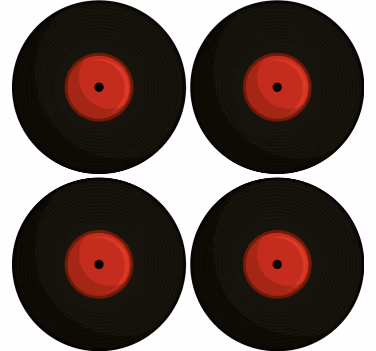 Vintage padėkliukas retro vinilo plokštelių dizaino - „Tenstickers“