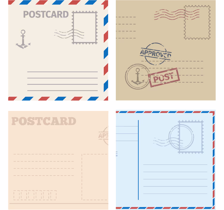 Modernus padėkliukas su vintage atviruko dizainu - „Tenstickers“
